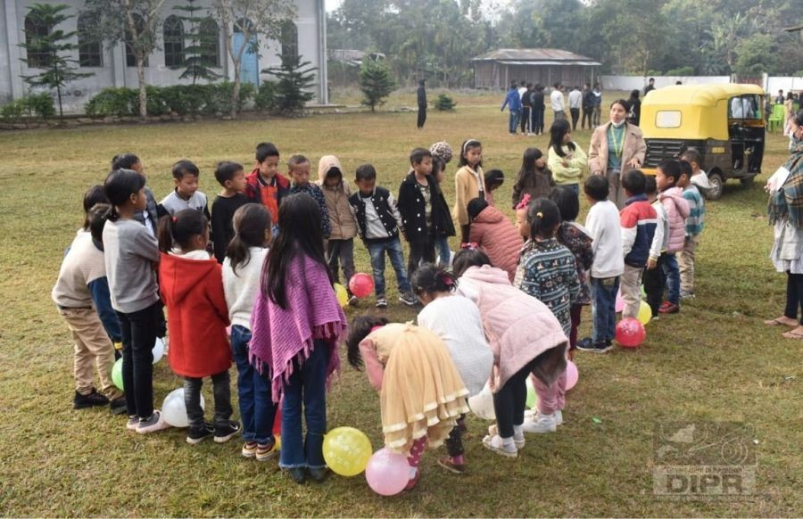 The District Administration Peren, District Level Centre for Women and Sakhi-One Stop Centre in collaboration with the Childline 1098 also celebrated the National Girl Child Day-cum-Sports Meet under BBBP at Samziuram Baptist Church on January 25. (DIPR Photo)
